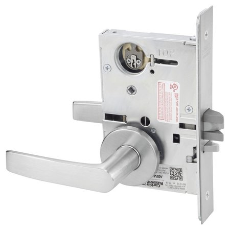 CORBIN RUSSWIN Entrance or Office Holdback Mortise Lock, AS Lever, A Rose, Satin Stainless Steel ML2058 ASA 630 LC